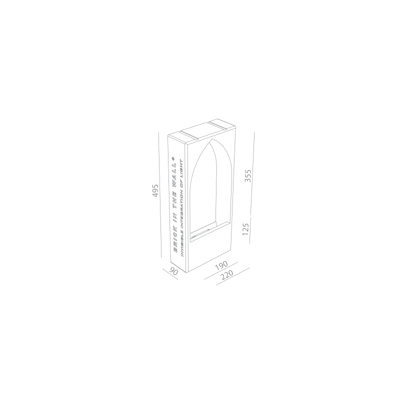 BRICK IN THE WALL Moor Large 3 IP54 Bathroom LED 800LM 230VAC