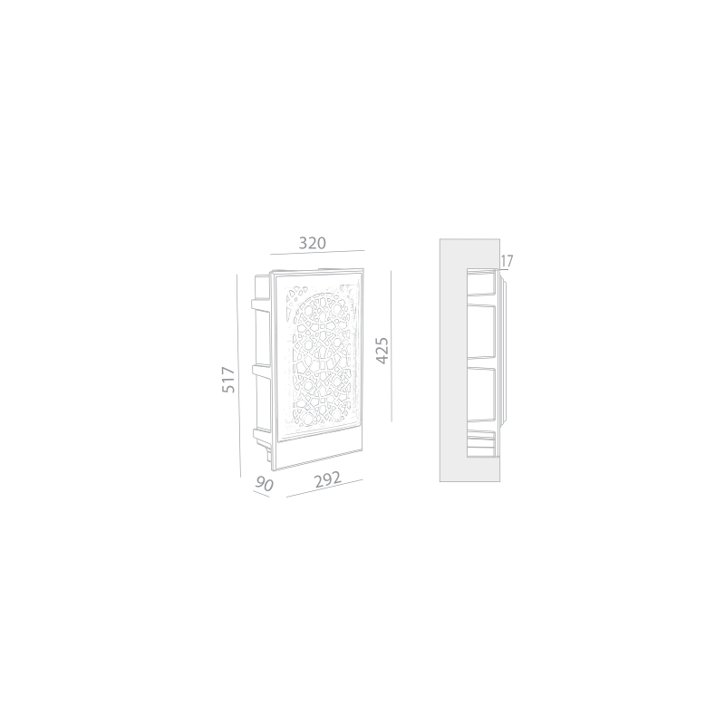 BRICK IN THE WALL Frame IP20 LED 900LM 230VAC WARMDIM