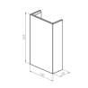 BRICK IN THE WALL Onyx H Mono IP20 LED 900LM 230VAC WARMDIM