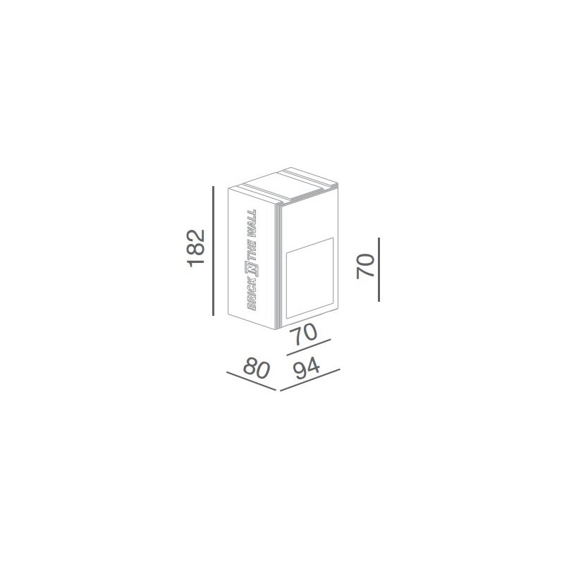 BRICK IN THE WALL Mini Square LED DIM 100LM IP20