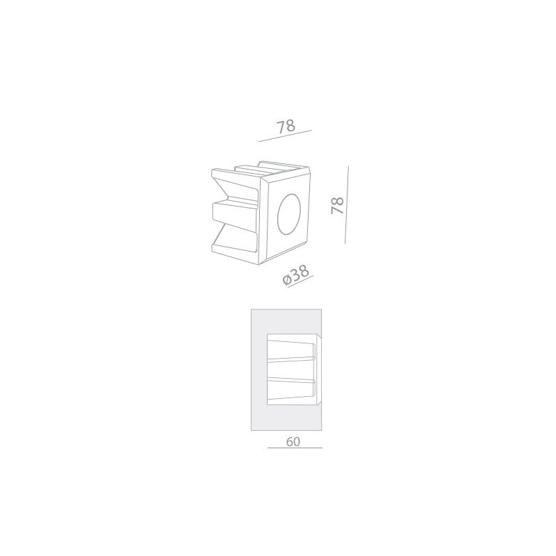 BRICK IN THE WALL Pica 3 LED DIM 100LM IP54 Bathroom
