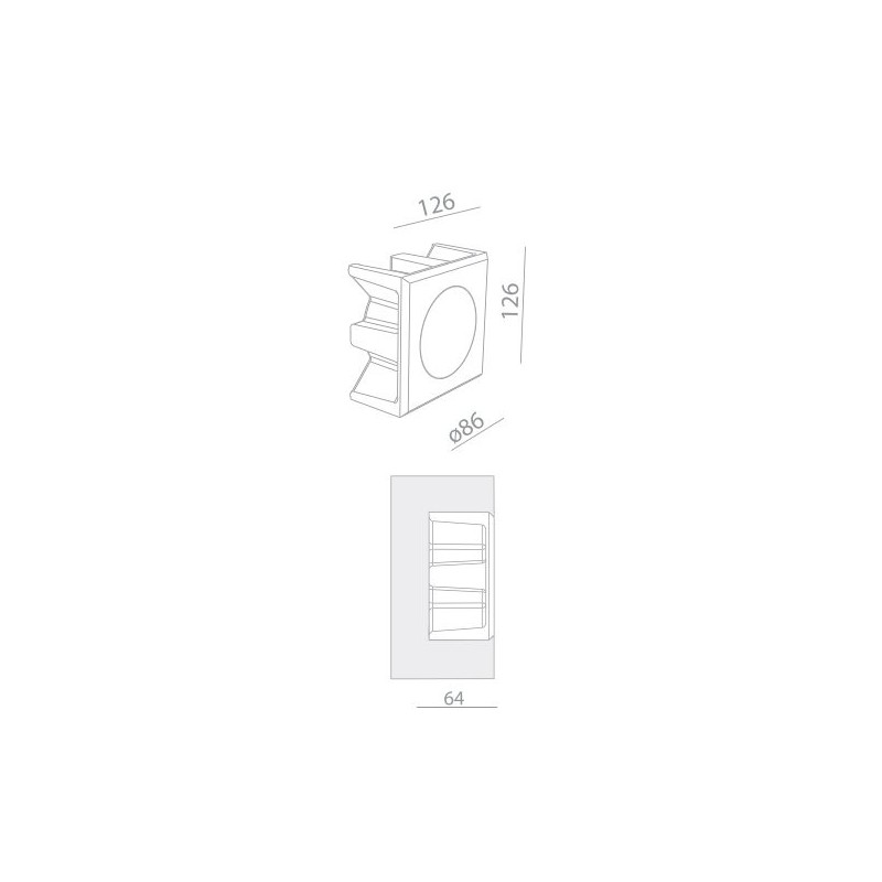 BRICK IN THE WALL Pica 8 LED DIM 100LM IP54 Bathroom