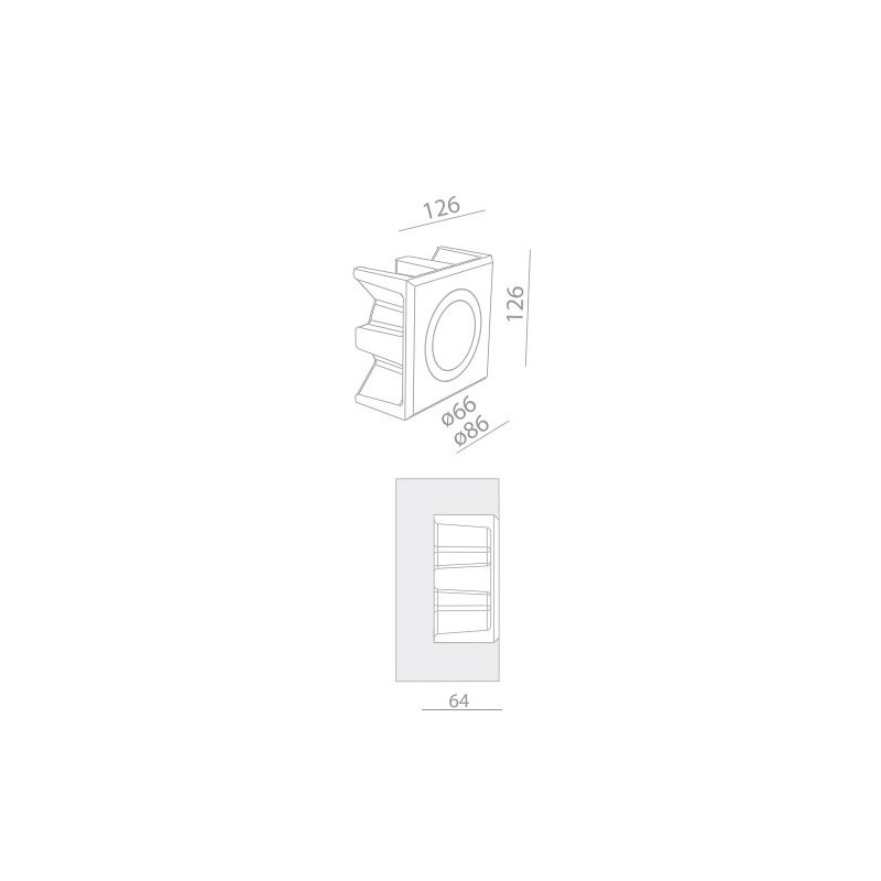 BRICK IN THE WALL Pica Zero LED DIM 100LM IP54 Bathroom