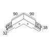 Delta Light TRACK 3F DIM CORNER 90° IN