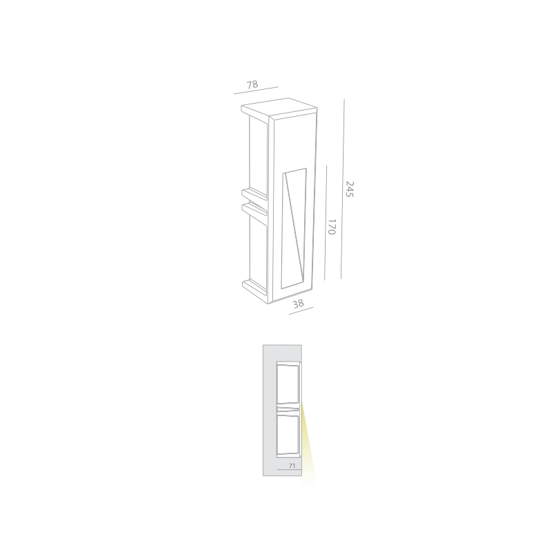 BRICK IN THE WALL Stripp LED DIM 100LM IP54 Bathroom