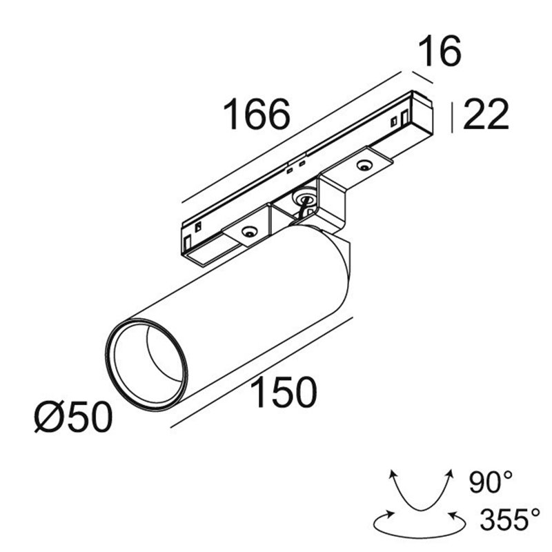 Delta Light M26L/M35R - Vizir L track lighting fixture