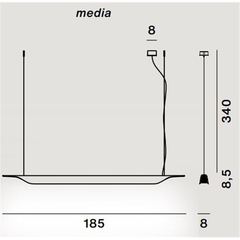 Foscarini Troag Media Led Susp. 10M Suspension Lamp