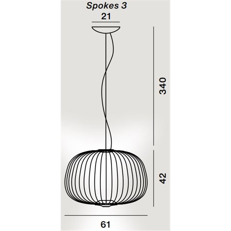 Foscarini Spokes 3 Susp. 10M Suspension Lamp