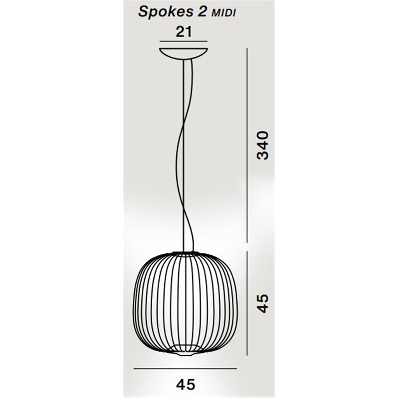 Foscarini Spokes 2 Midi Mylight Susp. 10M Suspension Lamp