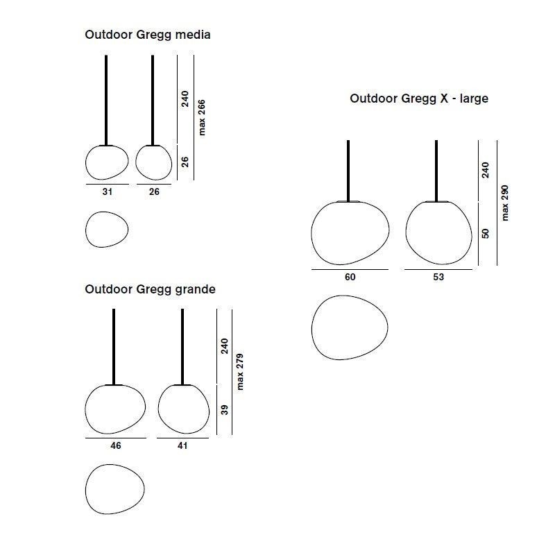 Foscarini Gregg Outdoor Suspension Medium Gartenleuchte