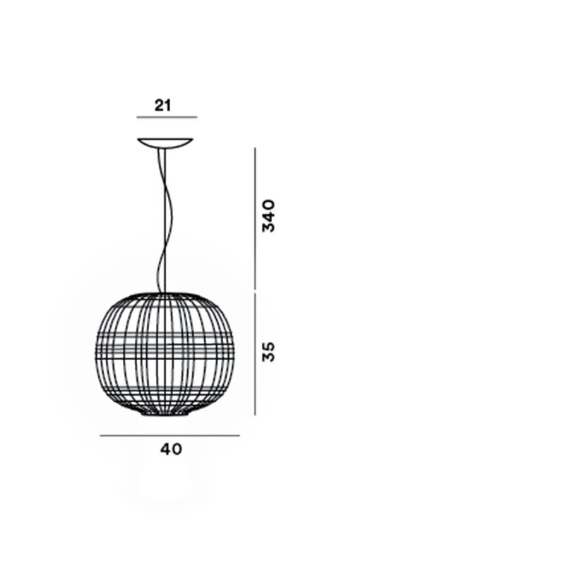 Foscarini Tartan Led suspension lamp