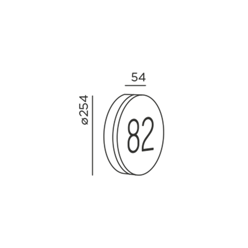 IP44 Lisc Number Wall Lamp