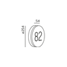 IP44 Lisc Number Wall Lamp
