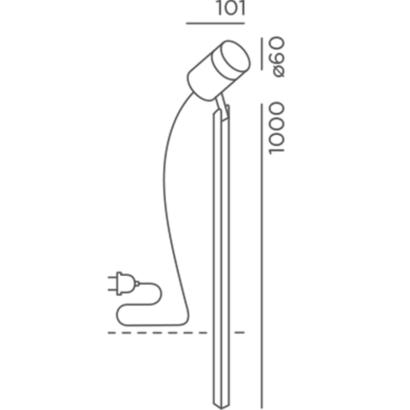 IP44 Spike 100 Gartenleuchte