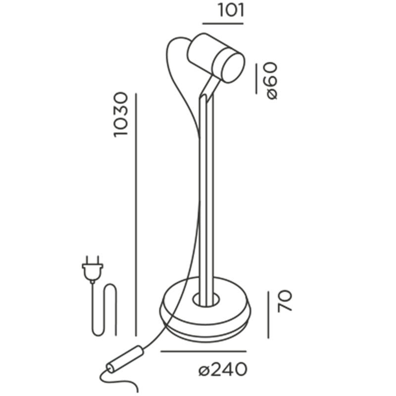 IP44 Piek Lettura Controller floor lamp