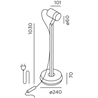 IP44 Piek Lettura Controller floor lamp