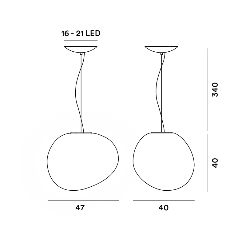 Foscarini Gregg Grande Led Susp. 10M Suspension Lamp