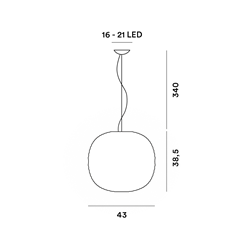 Foscarini Gem Susp. 10M Suspension Lamp