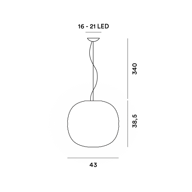 Foscarini Gem Led Susp. 10M Suspension Lamp