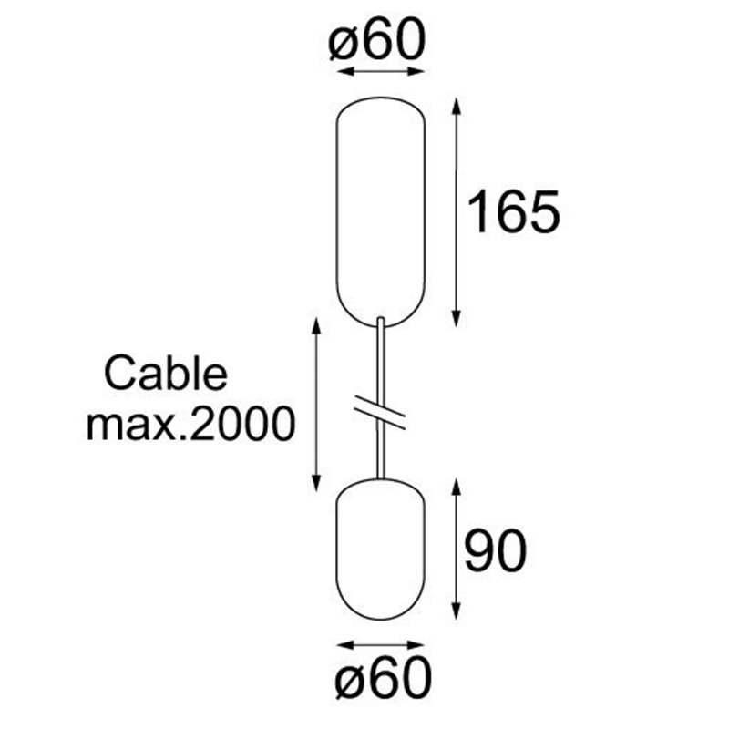 Modular Placebo up LED warm dim GI