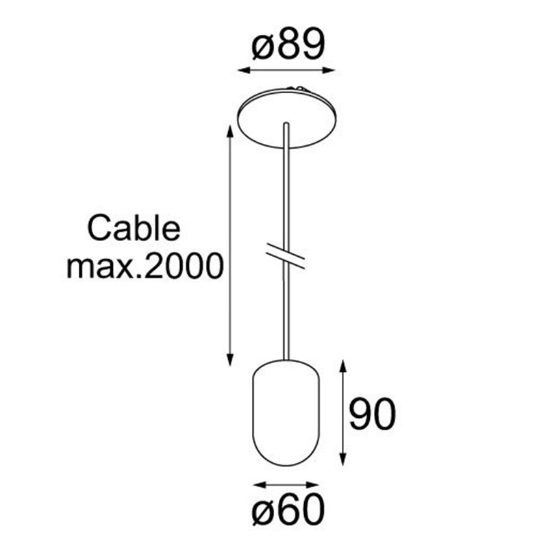 Modular Placebo up LED warm dim GE