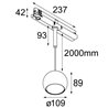 Modular Marbul suspension track LED Track lighting