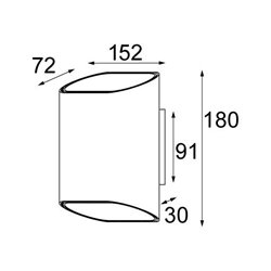 Modular Trapz LED 900lm Wall lamp