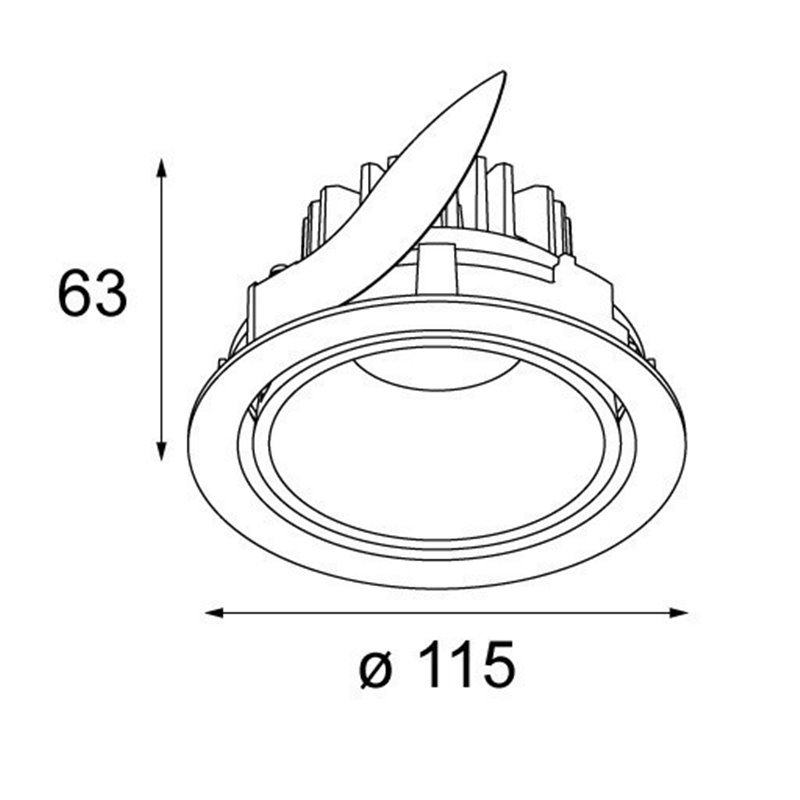 Modular Smart lotis 115 adjustable LED GE Recessed lamp