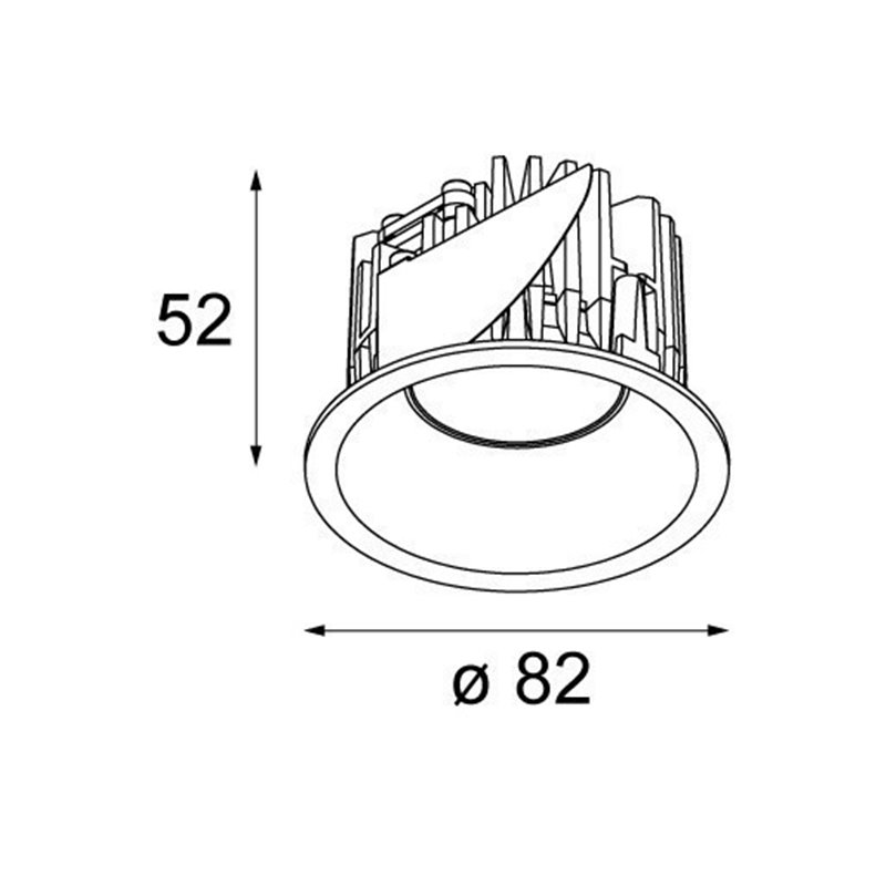Modular Smart lotis 82 LED warm dim GE Recessed lamp