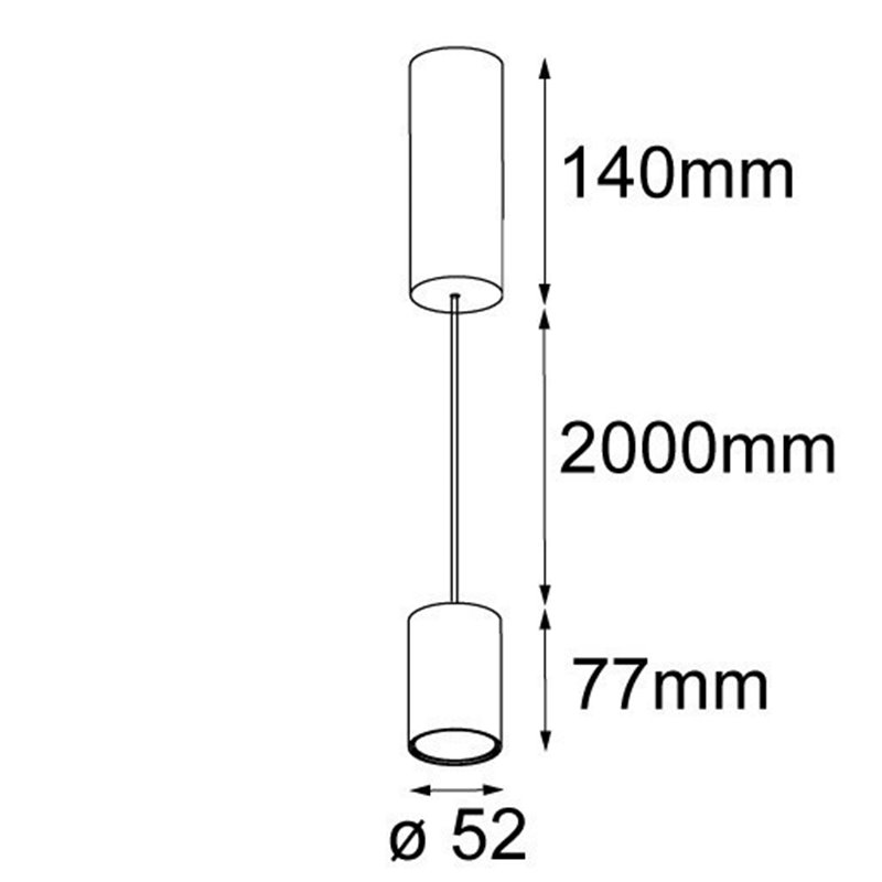 Modular Lighting Smart tubed suspension 48 1x LED GI Hängelampe