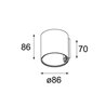 Modular Smart tubed wall 82 S 1x LED GE Wall lamp