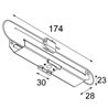 Modular Lighting Pista bracket incl. safety cable for climate control ceilings (10 pieces) Deckenlampe