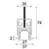 Modular Lighting Pista track 48V recessed (flange) profile 1m Schienenbeleuchtungssystem