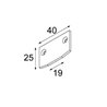 Modular Pista track 48V recessed (trimless) endplates (2) 