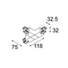 Modular Lighting Connector track left T 
