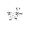 Modular Connector track outside 90° 