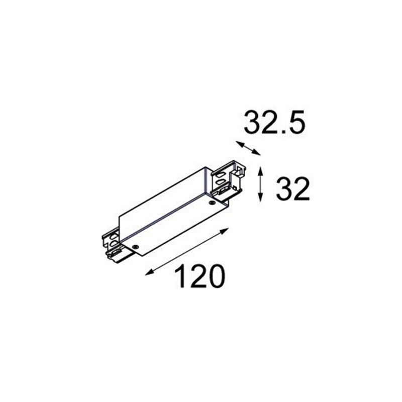Modular Lighting Connector track surface 180° 
