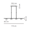 Nordlux Clyde 8 3-step Dim - 4 suspension lamp