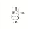 Modular Minude Recessed Trimless 49 1x IP54 LED recessed spot
