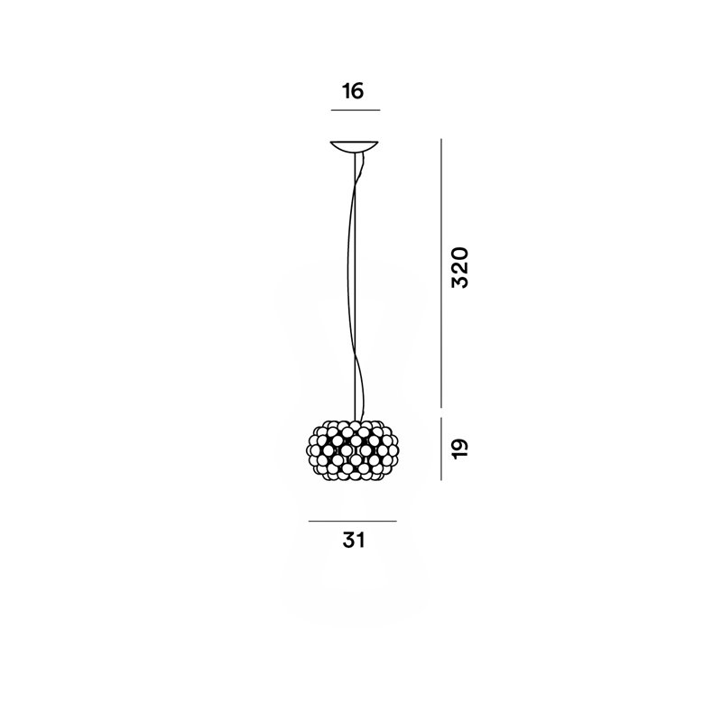 Foscarini Caboche Plus Piccola Susp. 10M Suspension Lamp
