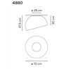 Vibia Duo 70 Slated ceiling lamp