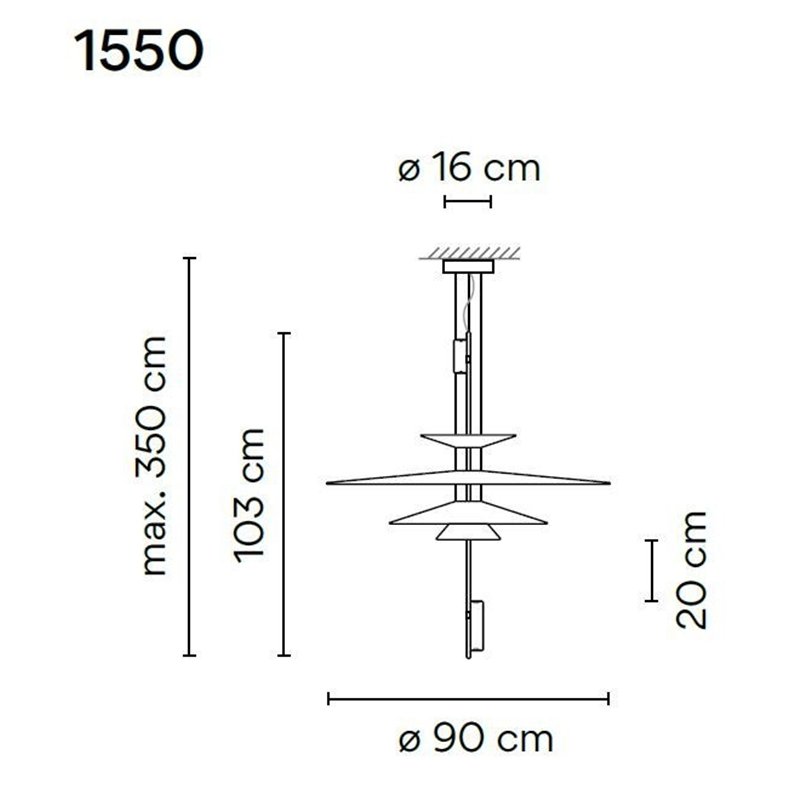 Vibia Flamingo 3X Medium suspension lamp