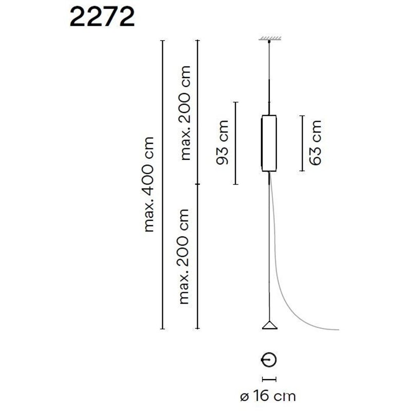 Vibia Guise 1X Extended suspension lamp