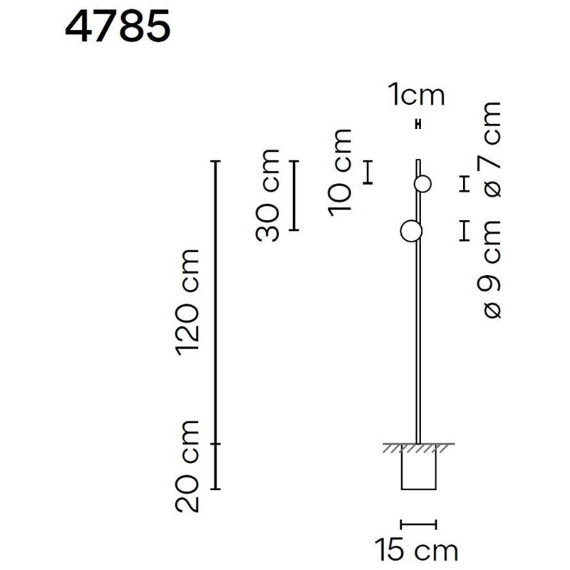 Vibia June 2X 120 Recessed garden lamp