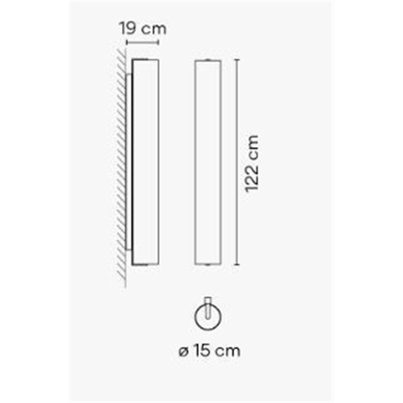 Vibia Kontorno Closed 122 wall lamp