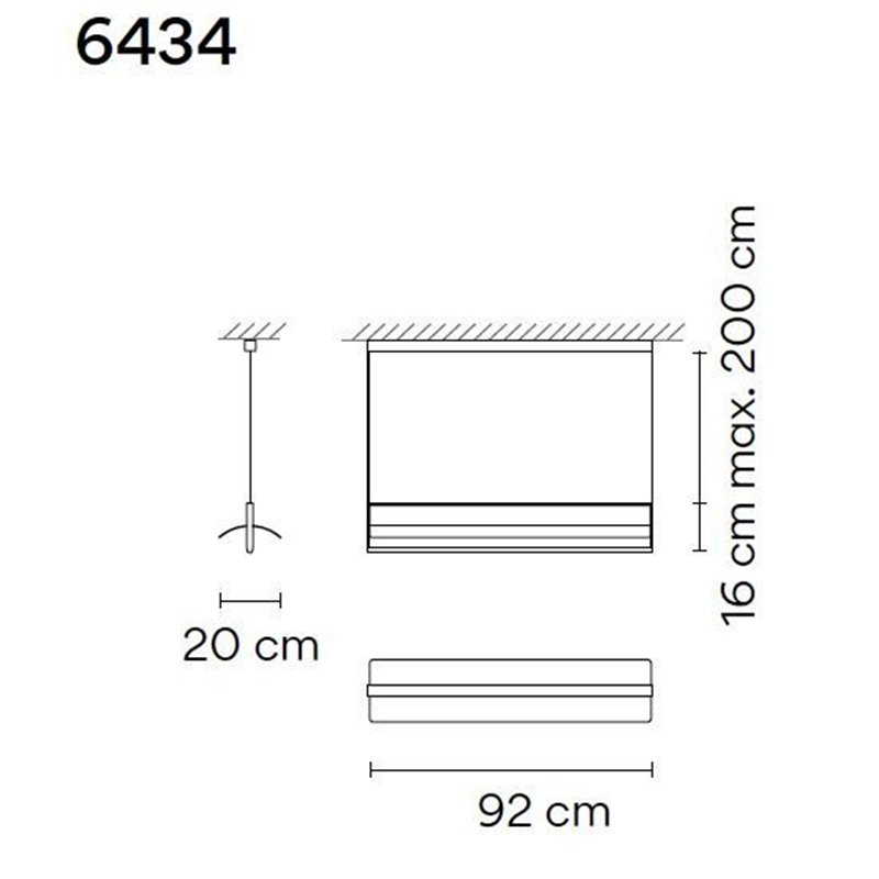 Vibia Kontorno Closed 92 suspension lamp