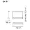 Vibia Kontorno Closed 92 suspension lamp