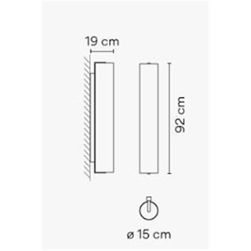 Vibia Kontorno Closed 92 wall lamp