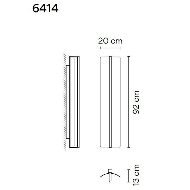 Vibia Kontorno Open 92 wall lamp