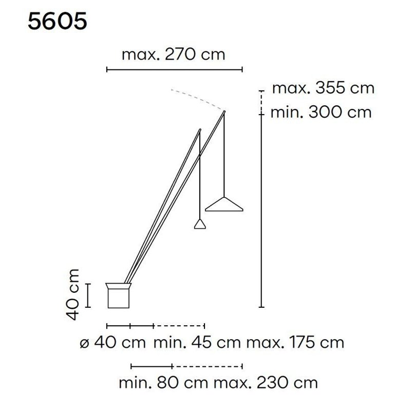 Vibia North 270 floor lamp
